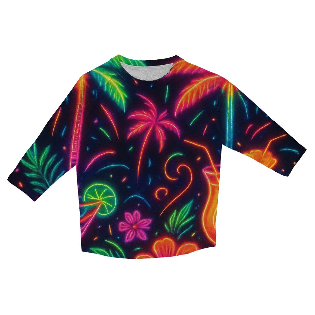 Neon Paradise fashion 3/4 sleeve shirts