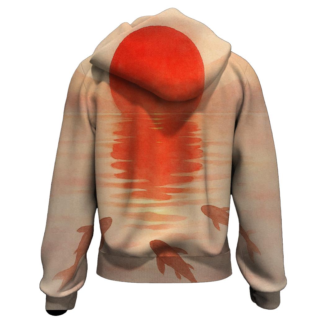 Rising Sun Water Mirror lightweight hoodies
