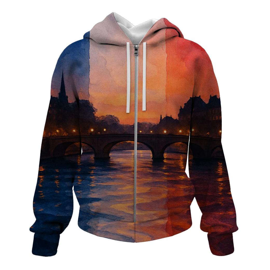 Tricolor Seine Flow hoodies fashion