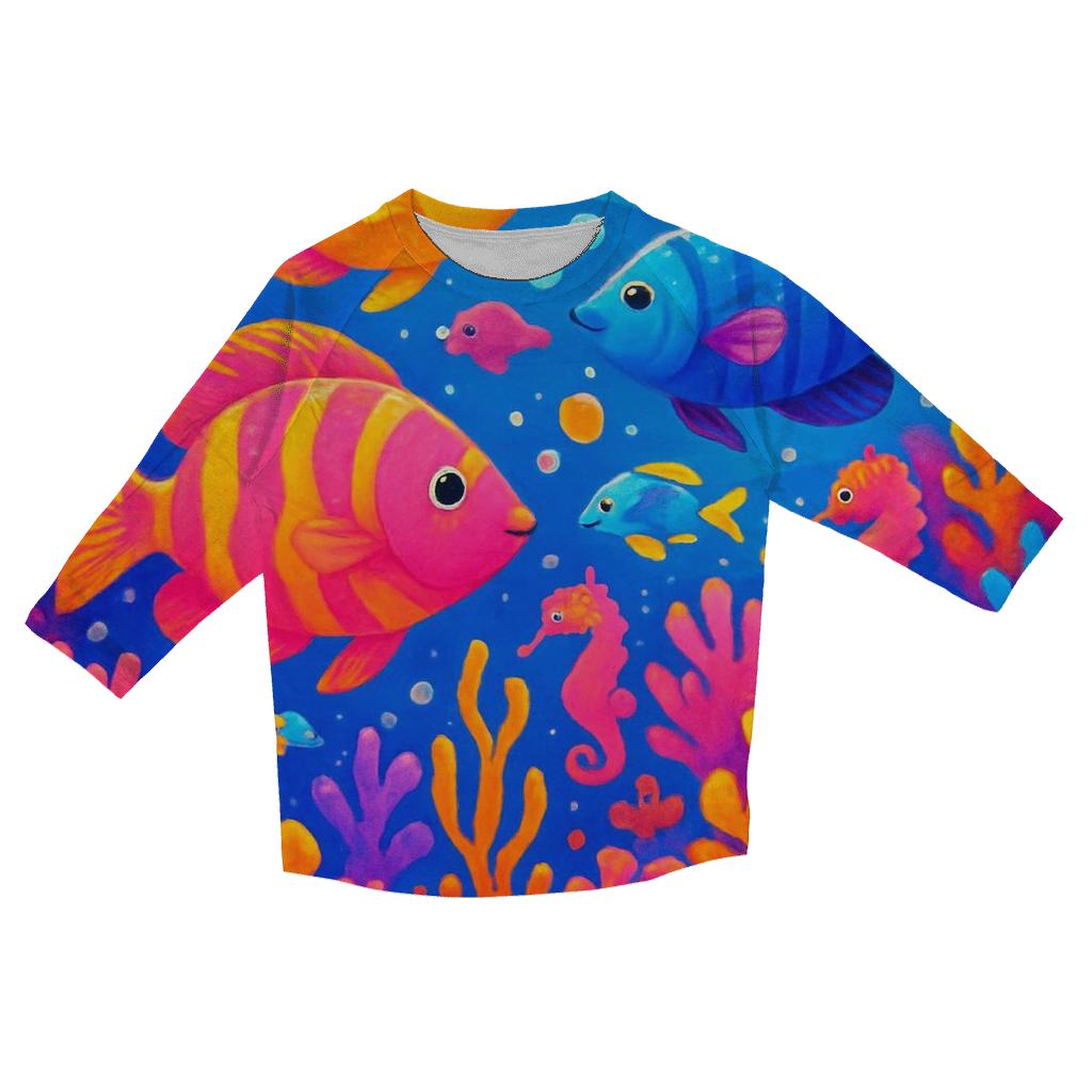 Underwater Harmony fashion 3/4 sleeve shirts