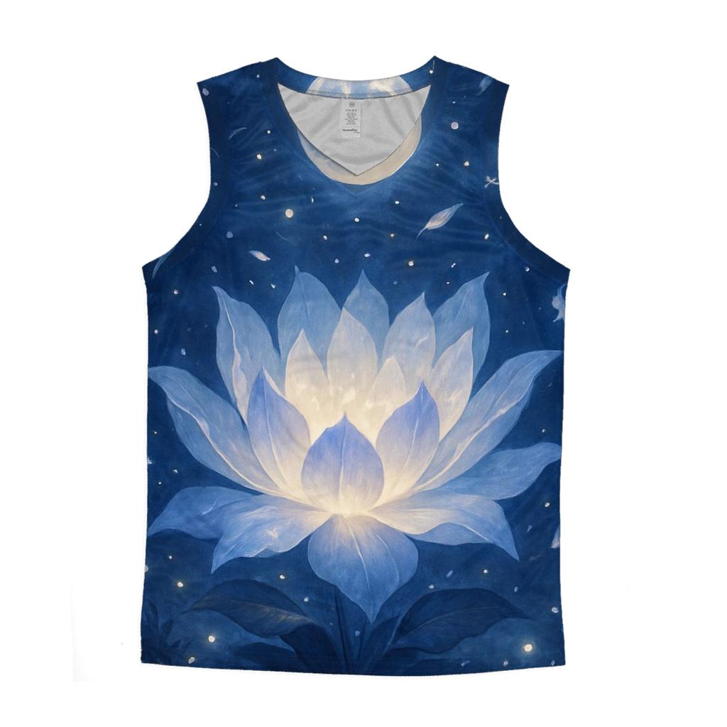 Mystical Blossom graphic print tank tops