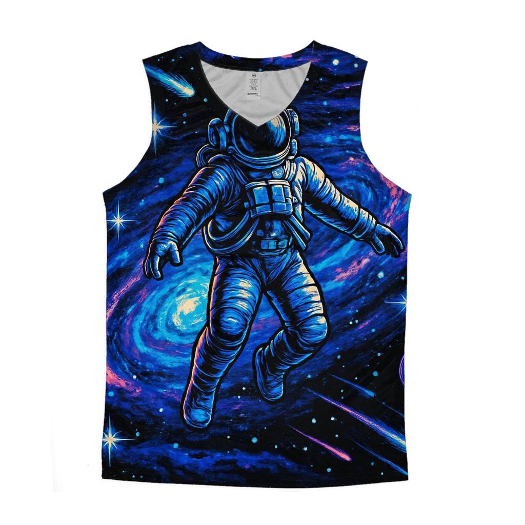 Galactic Voyage graphic print tank tops