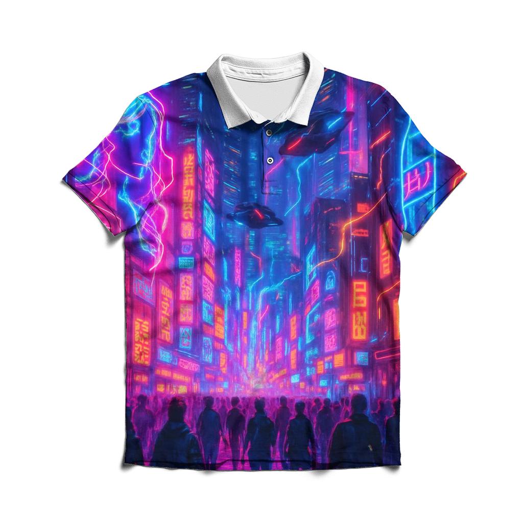 Futuristic Haven personalized polo shirts
