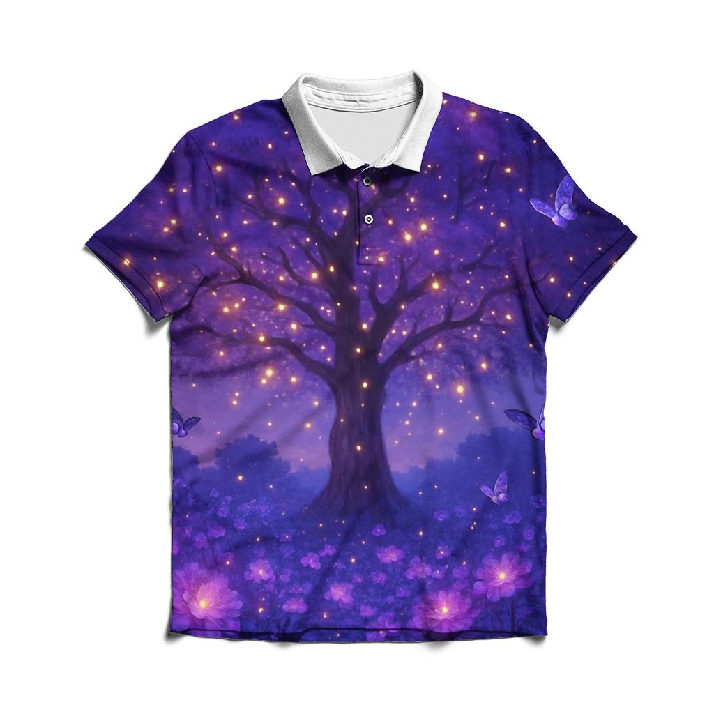 Mystic Garden embroidered polo tops