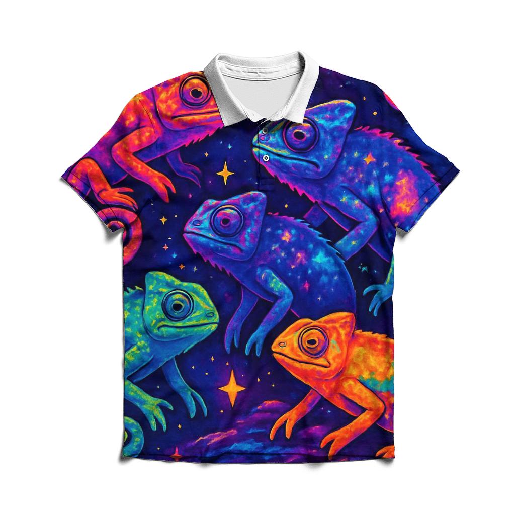 Cosmic Chameleons classic pique polos