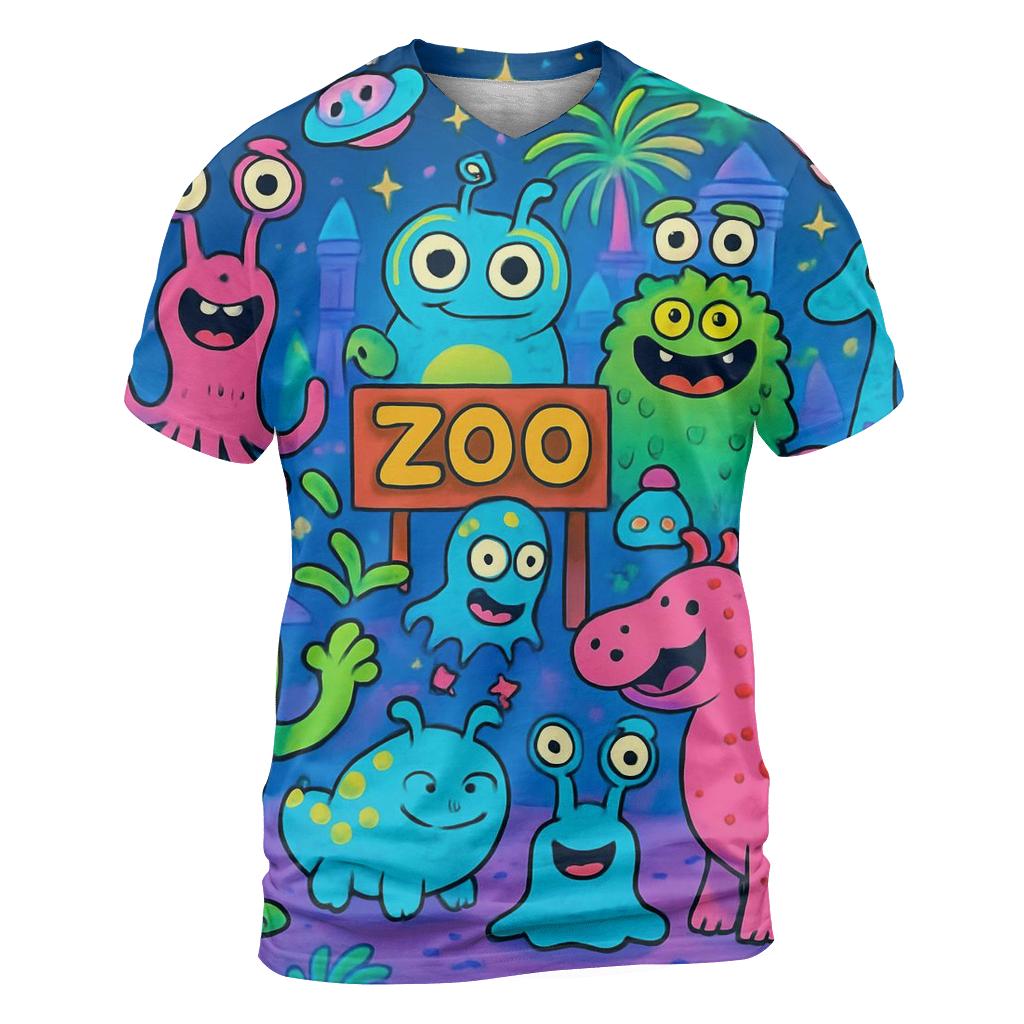 Galactic Zoo designer pattern shirts