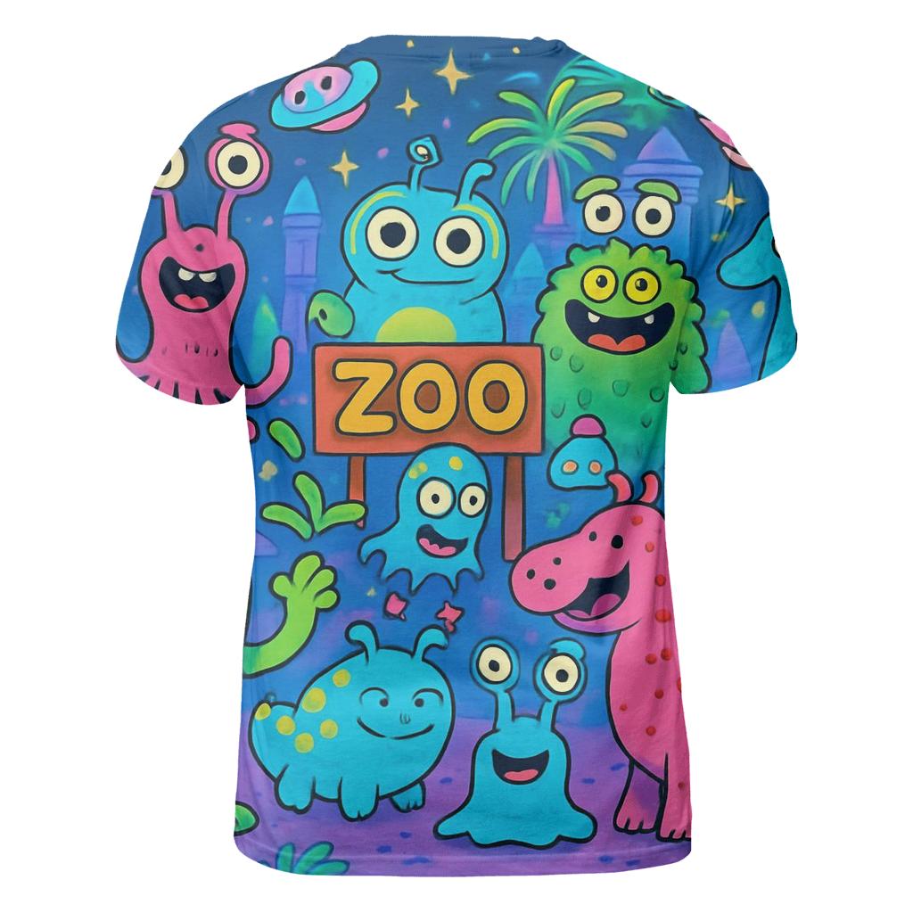 Galactic Zoo designer pattern shirts