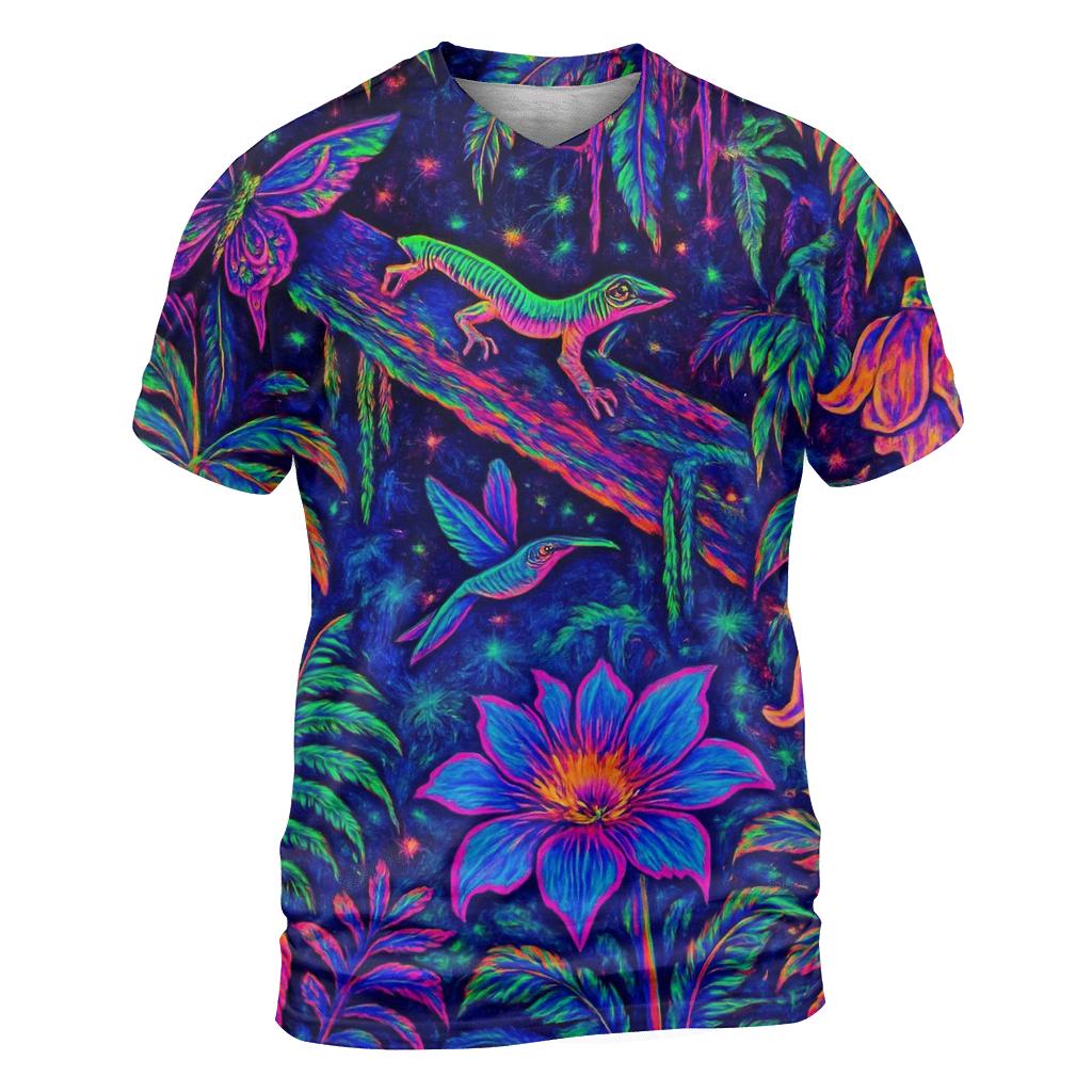 Luminescent Rainforest trendy printed shirt styles
