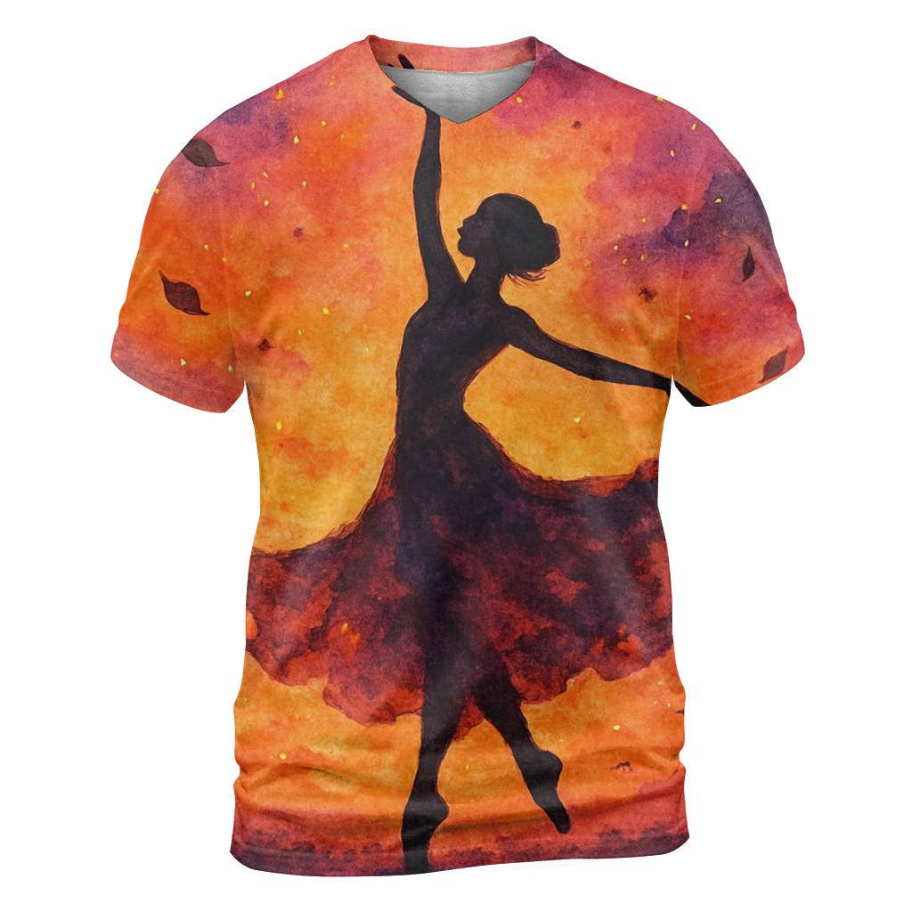 Dancing Shadows creative print fashion shirts