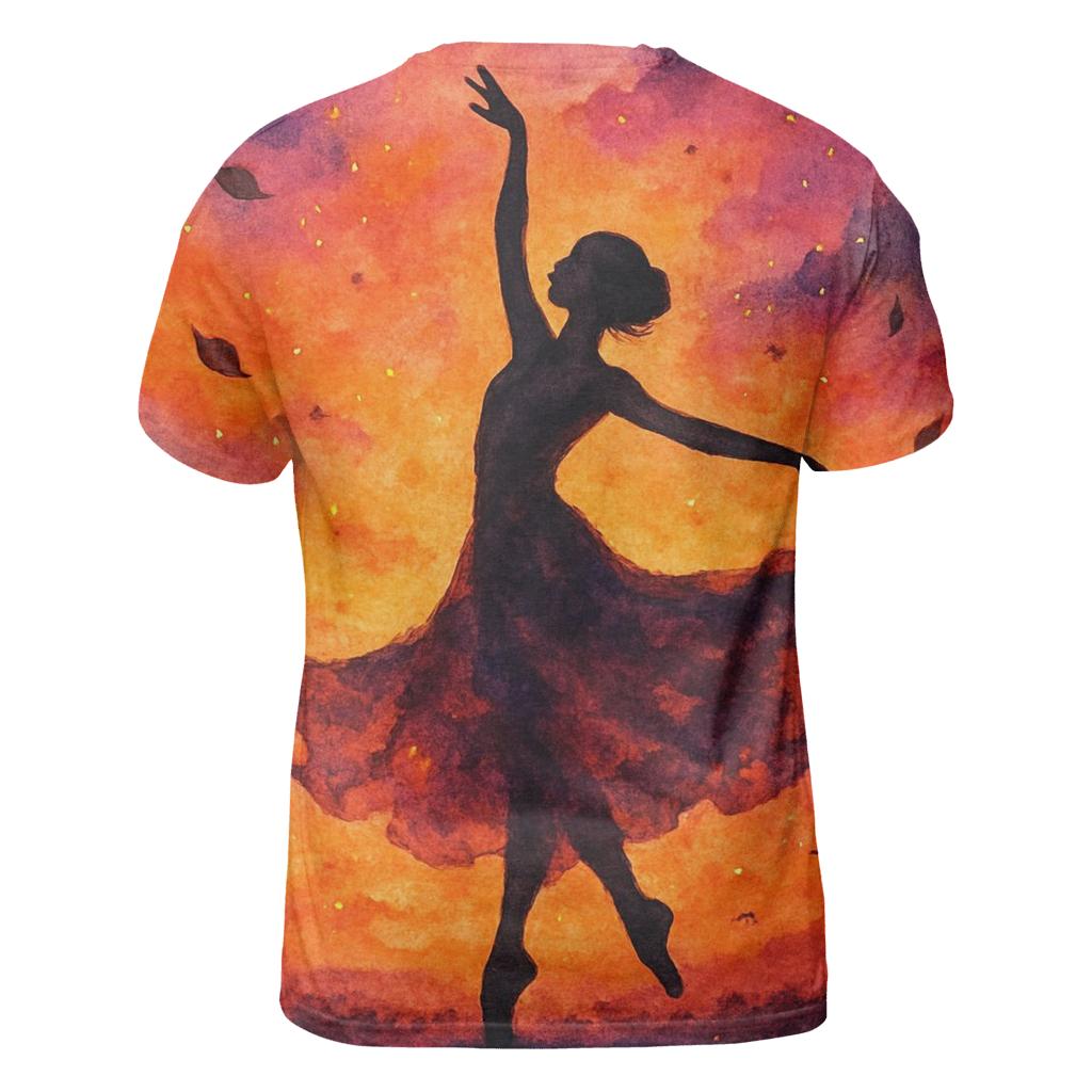 Dancing Shadows creative print fashion shirts