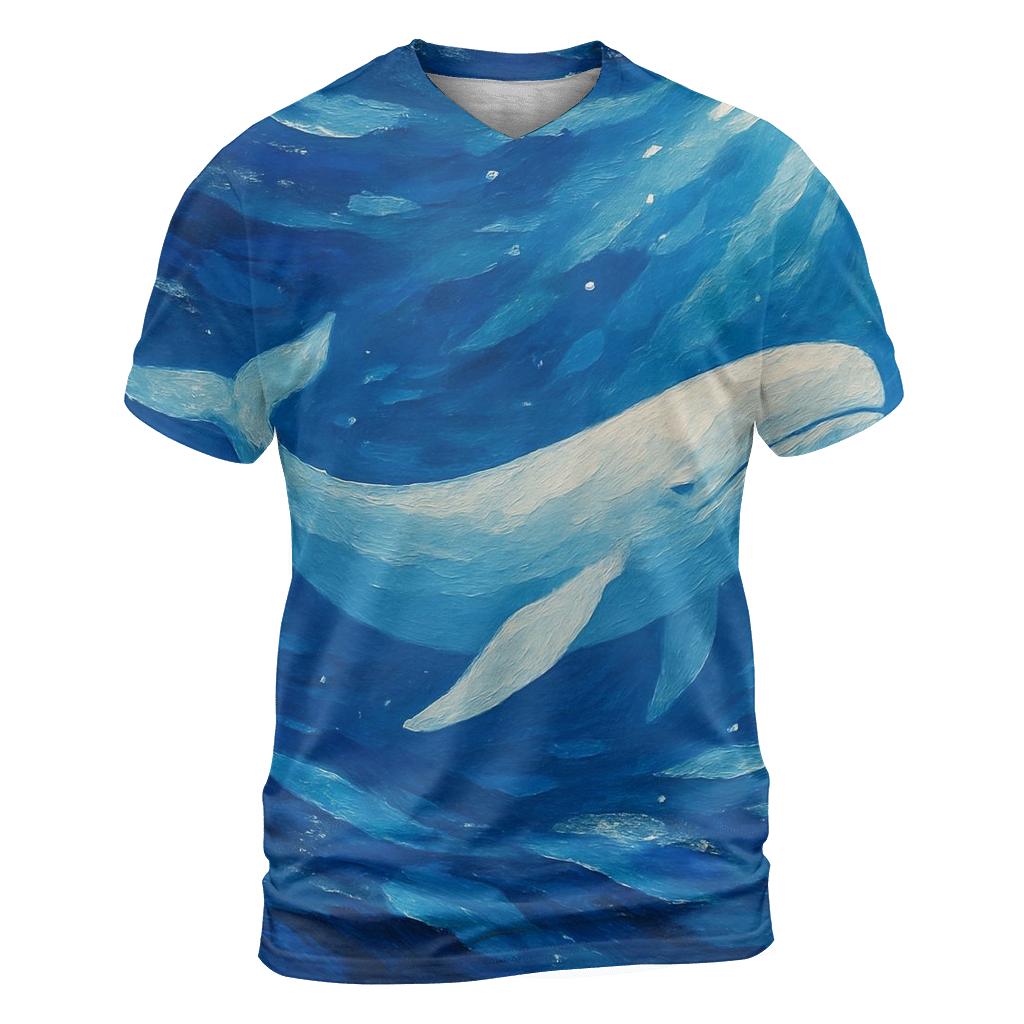 Majestic Drift artistic all-over print tops