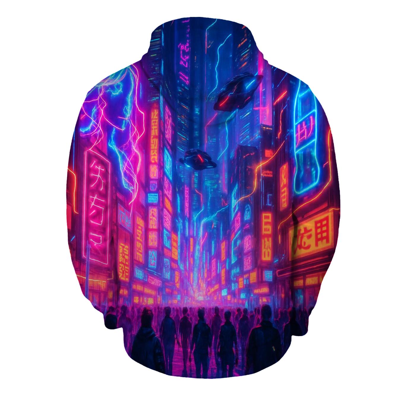 Futuristic Haven premium hoodies