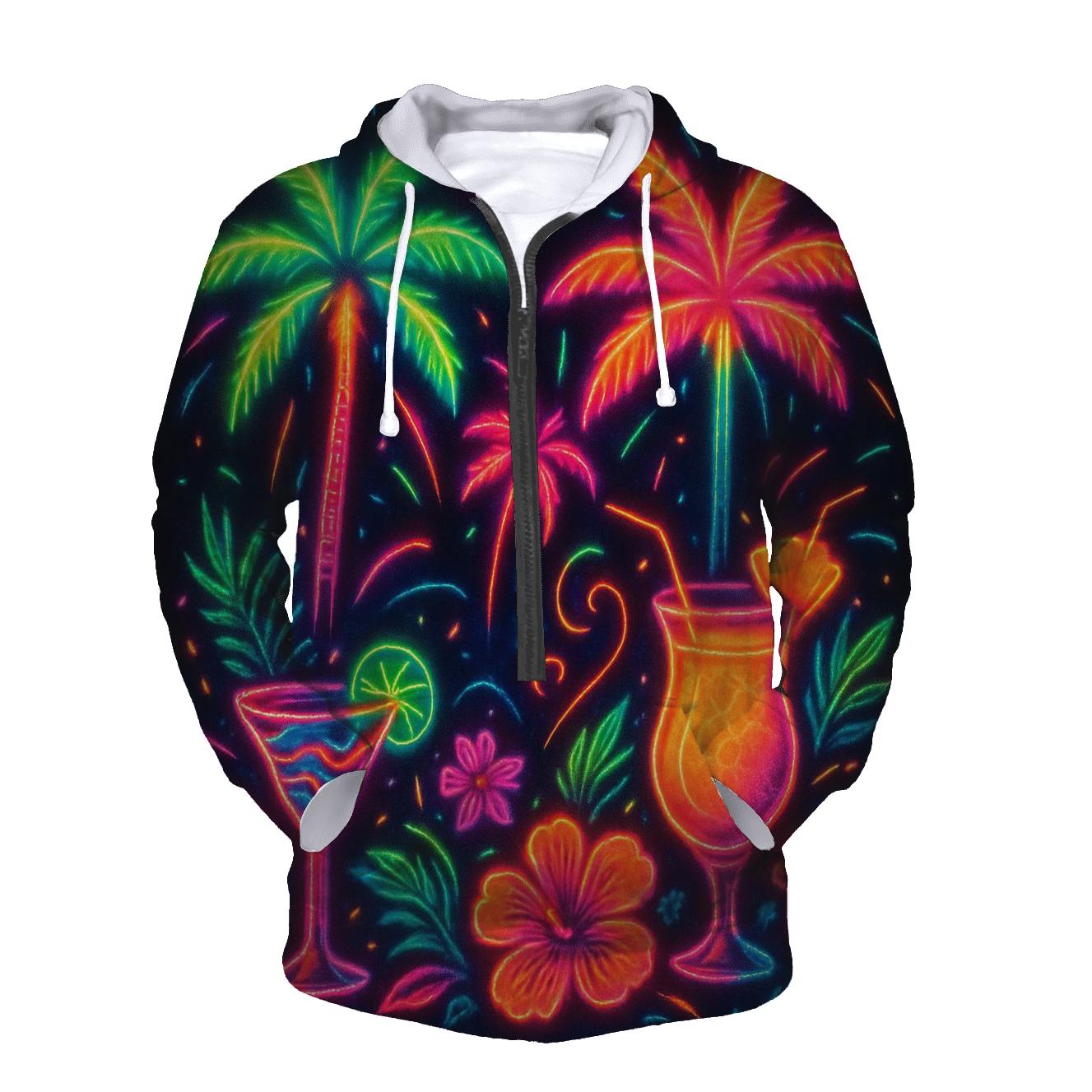 Neon Paradise zip-up hoodies