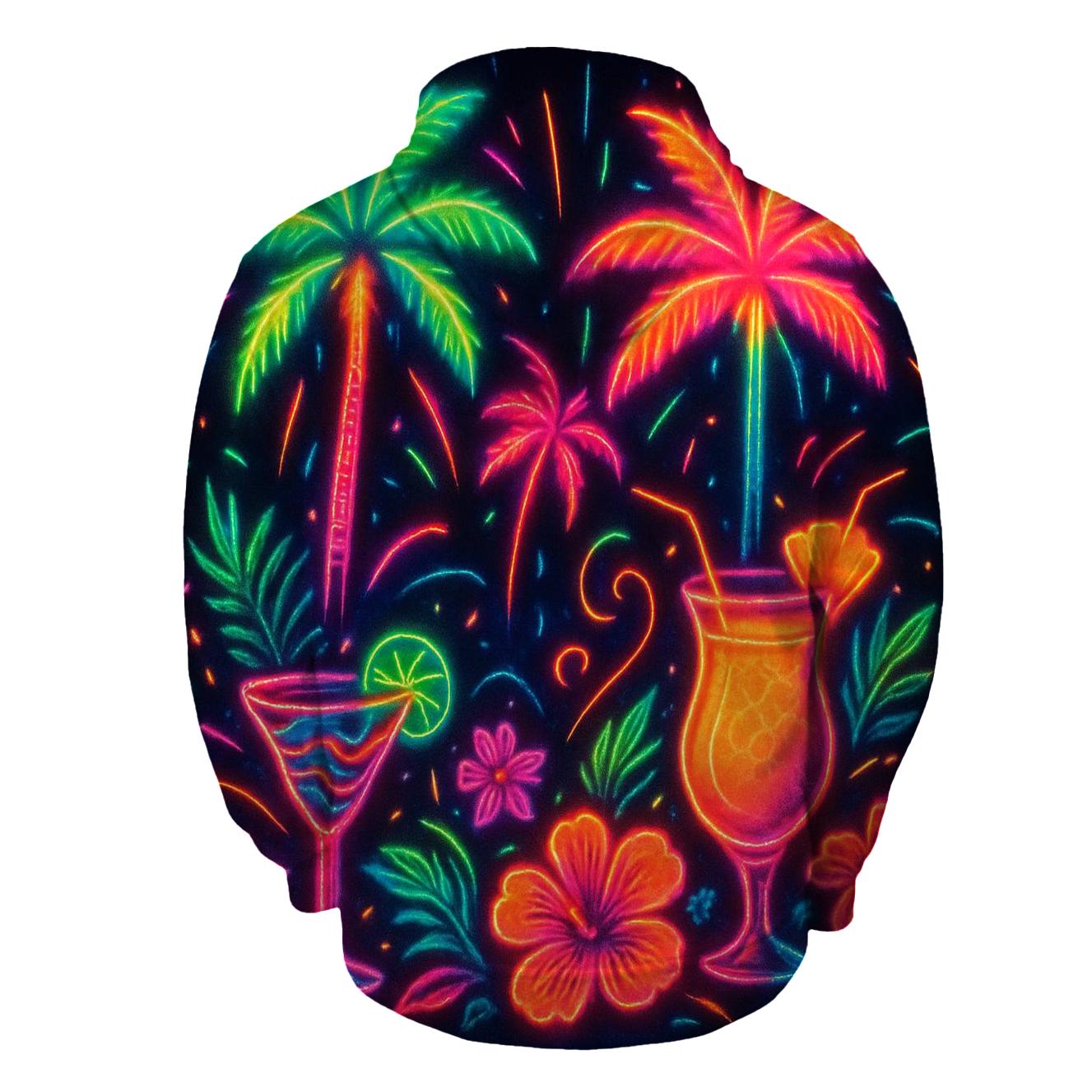 Neon Paradise zip-up hoodies