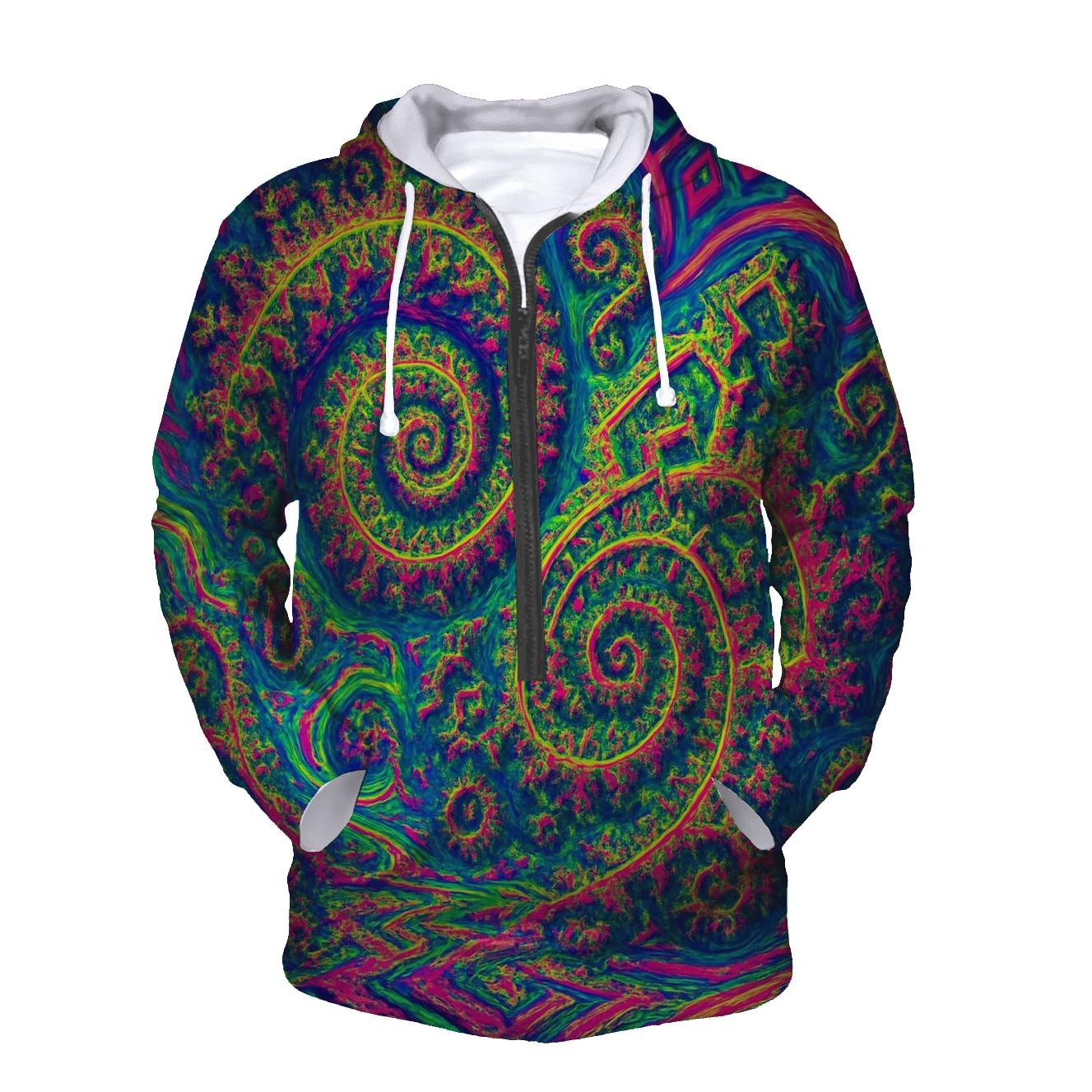 Fractal Wonderland lightweight hoodies