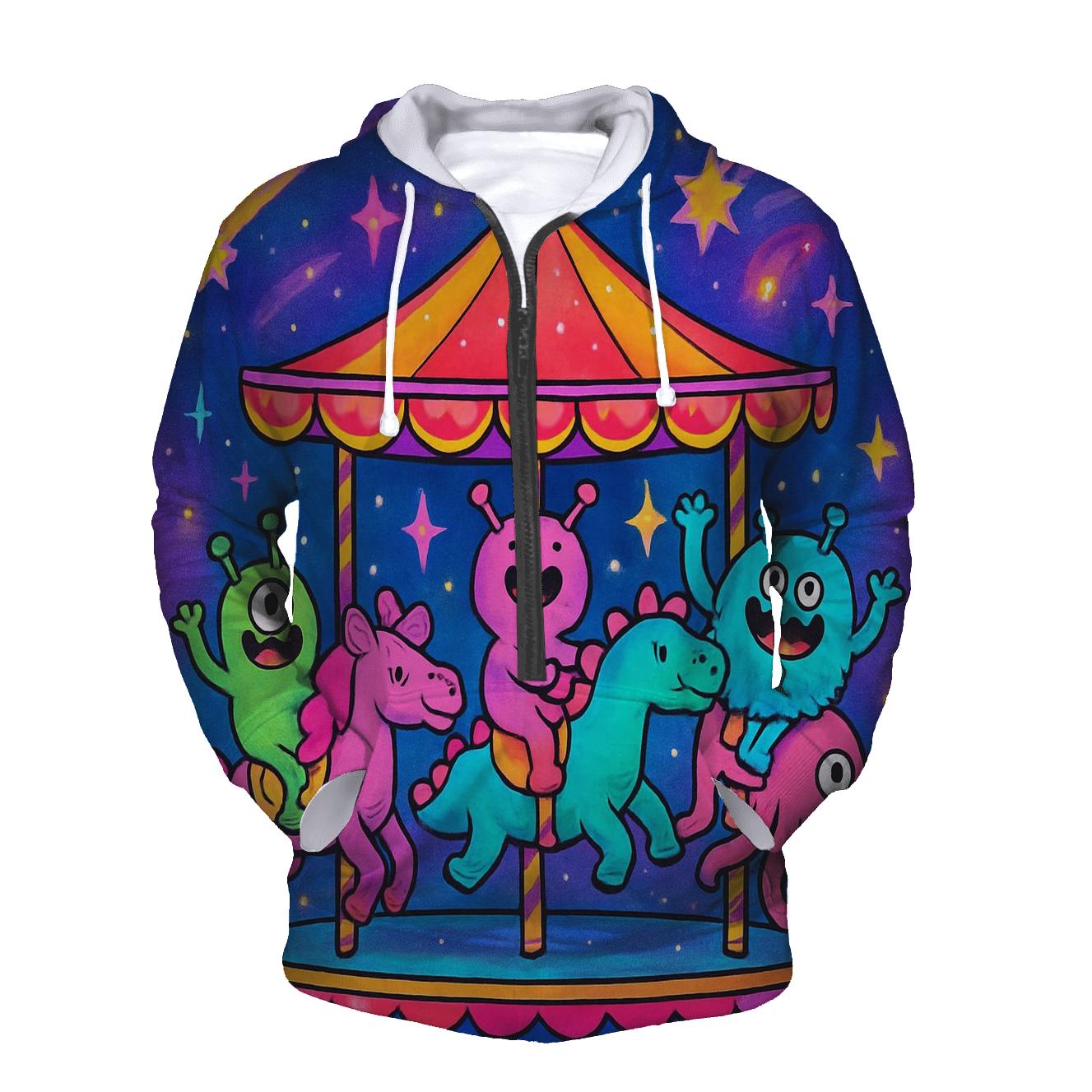 Galactic Carousel zip-up hoodies
