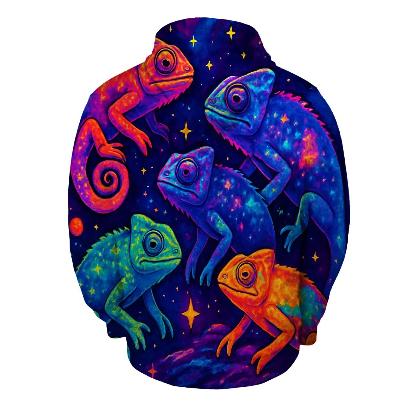Cosmic Chameleons zip-up hoodies