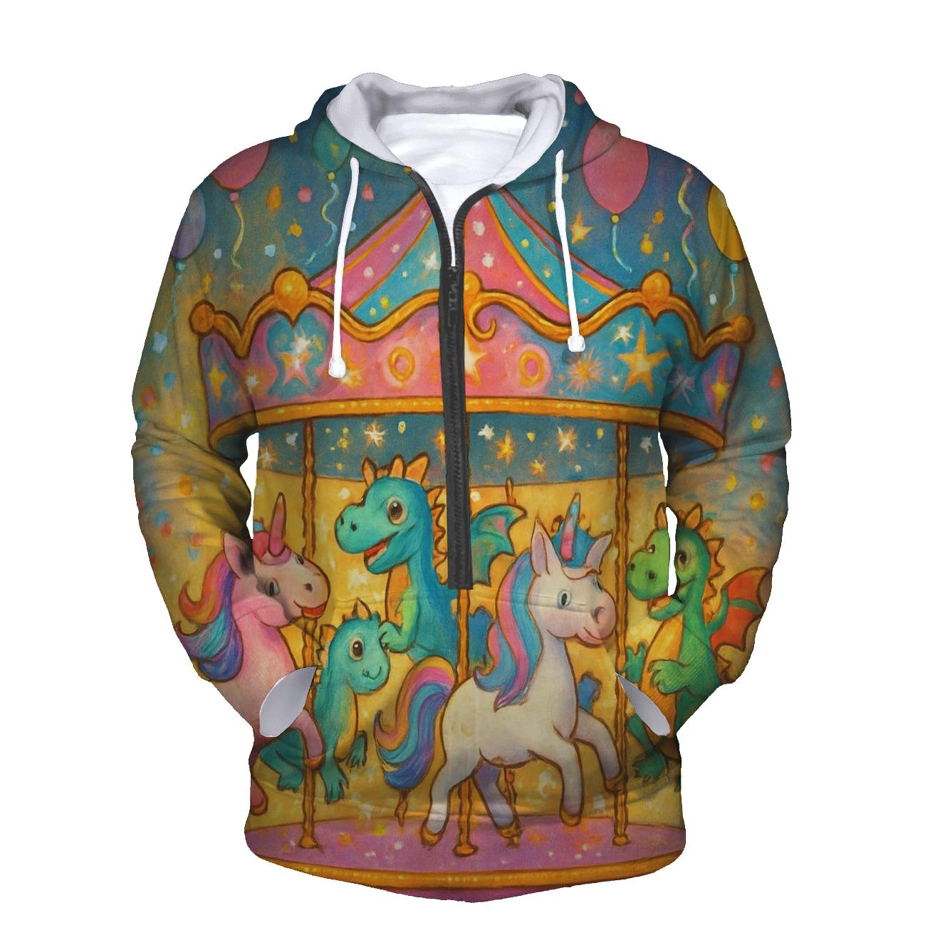 Whimsical Rides printed hoodies