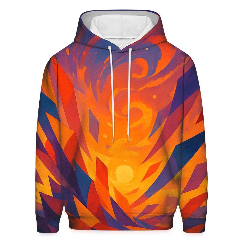 Abstract Horizon graphic hoodies