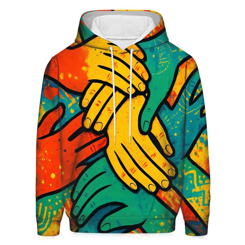 Colorful Connections graphic hoodies