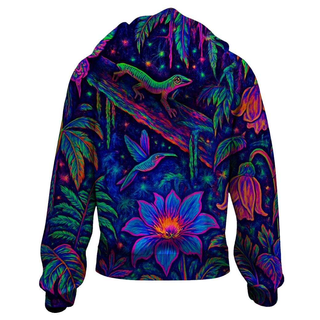 Luminescent Rainforest zip-up hoodies