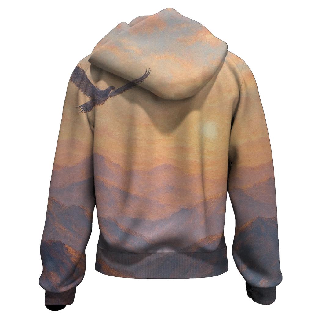 Aerial Flight embroidered hoodies