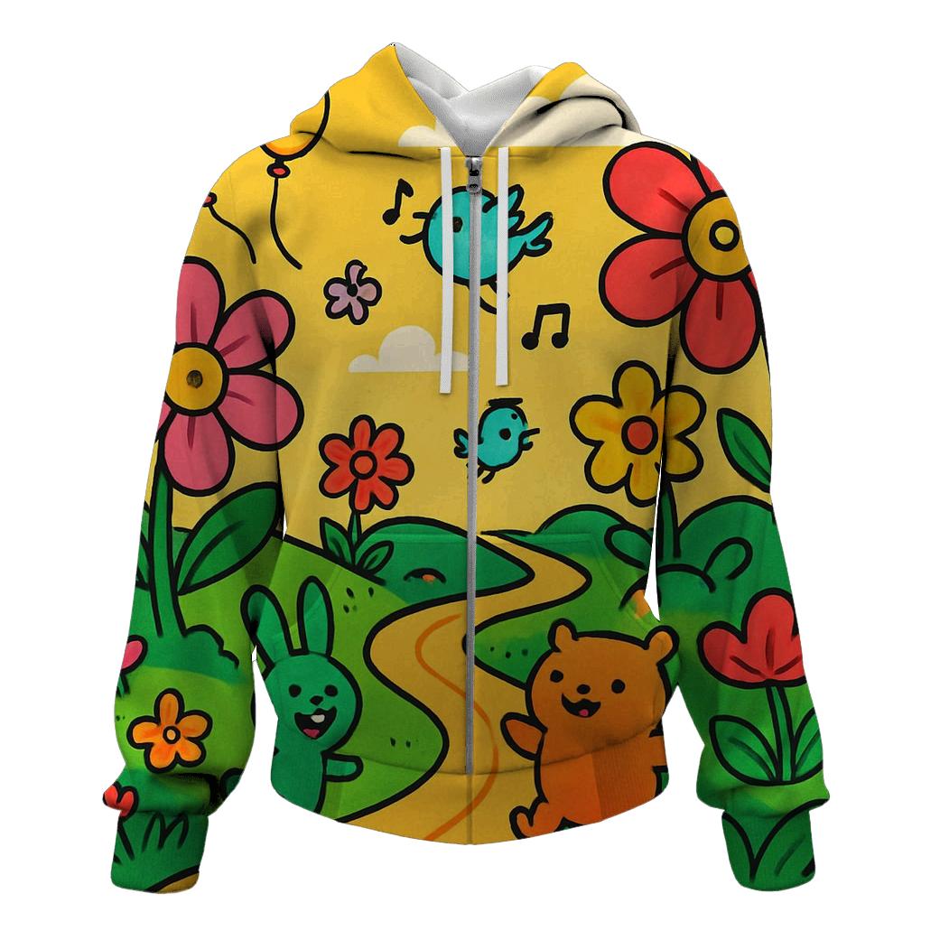 Dreamy Pathways embroidered hoodies