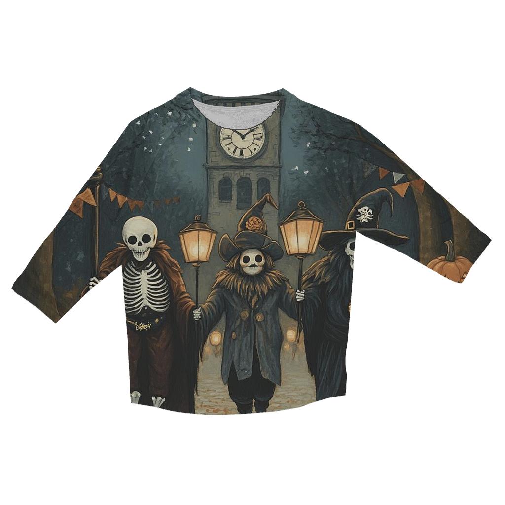 Clocktower Midnight Parade designer 3/4 sleeve blouses