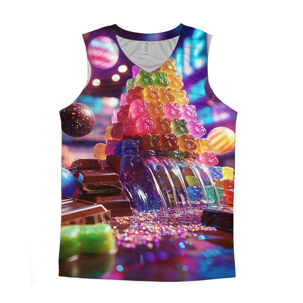 Galactic Candy Cascade personalized athletic tanks