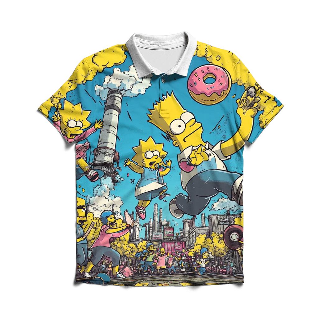 Springfield Sunset Riot premium cotton polo shirts