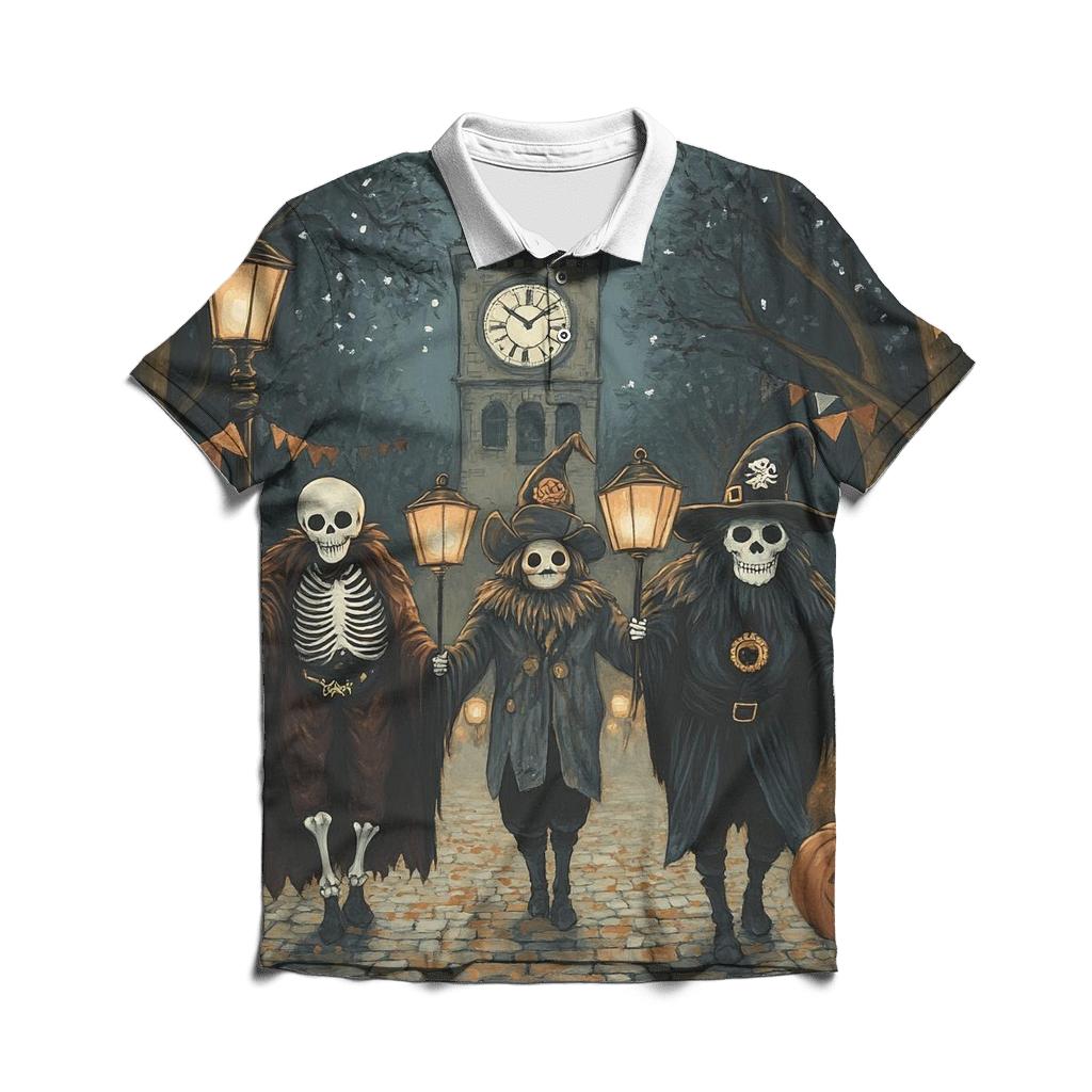 Clocktower Midnight Parade branded logo polo shirts