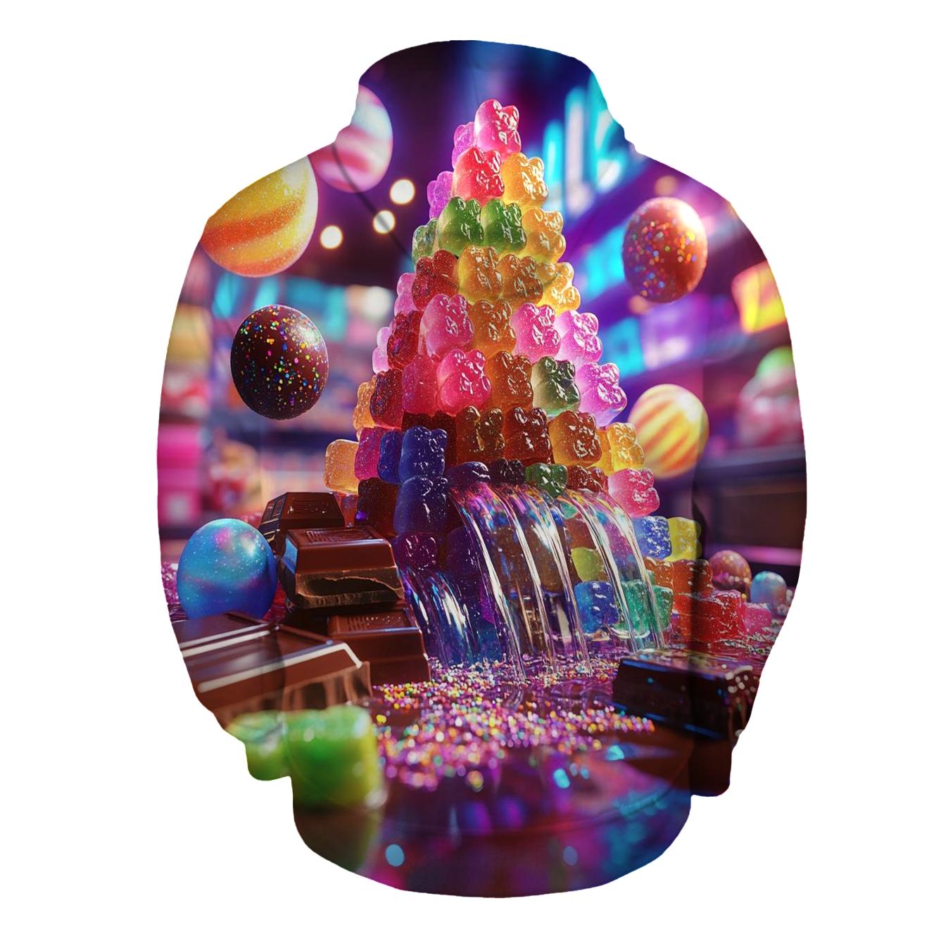 Galactic Candy Cascade graphic hoodies