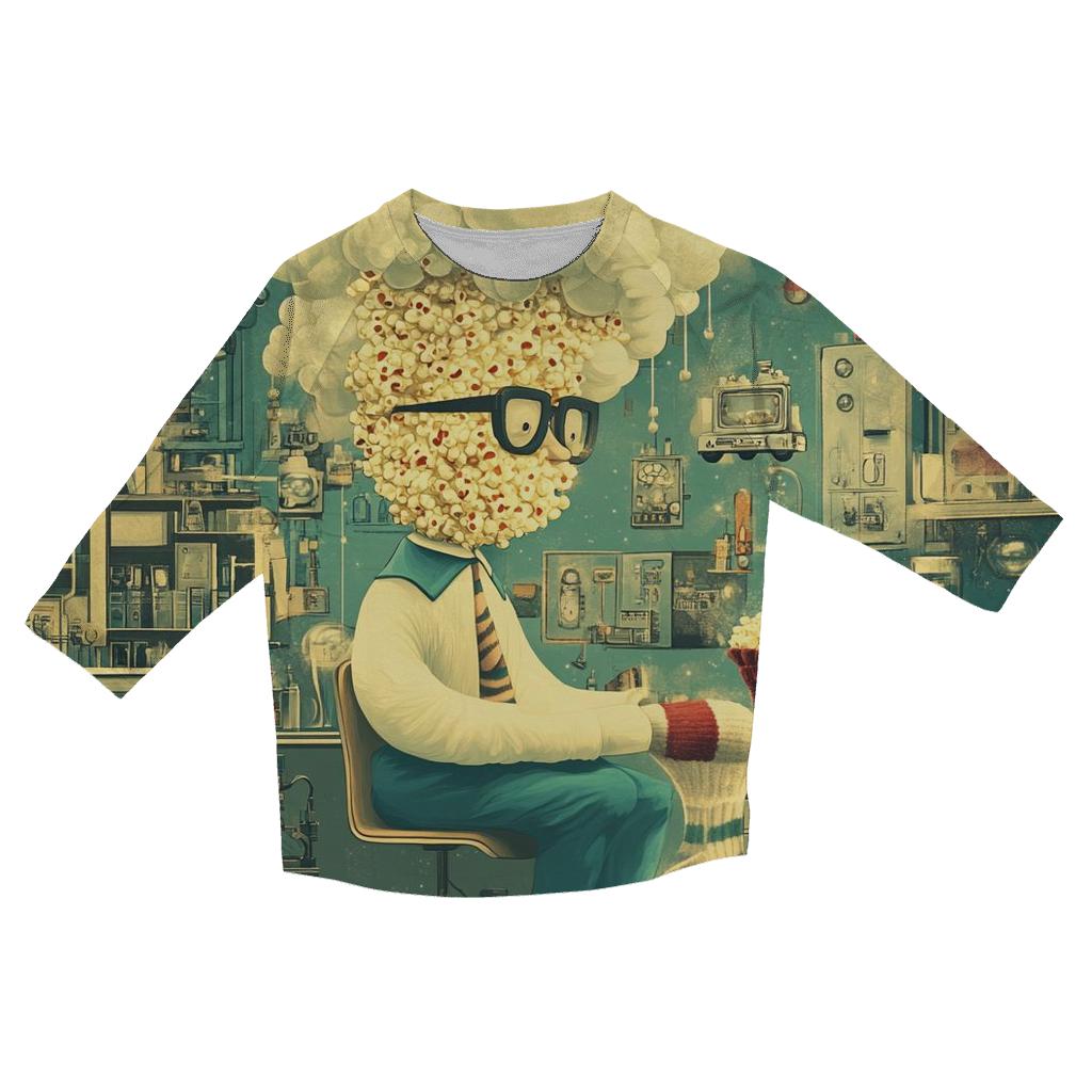 Professor Popcorn And The Time Socks cotton quarter sleeve shirts