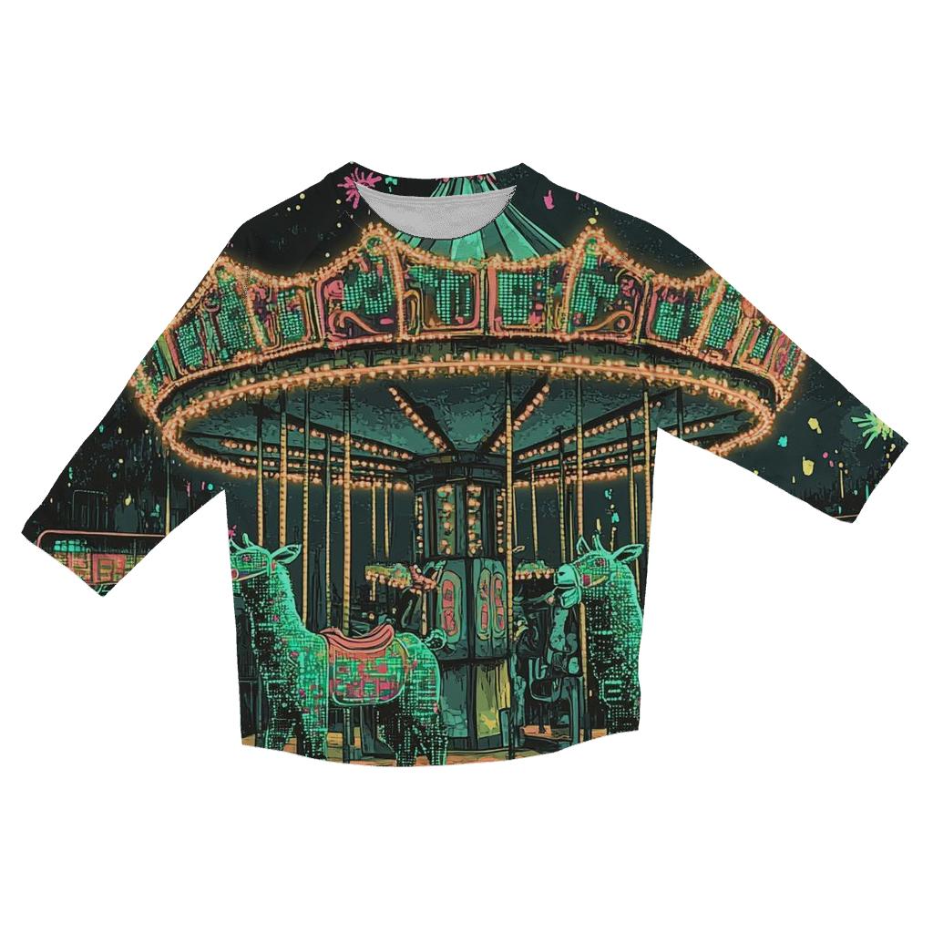 Circuit Carnival Clowns designer 3/4 sleeve blouses