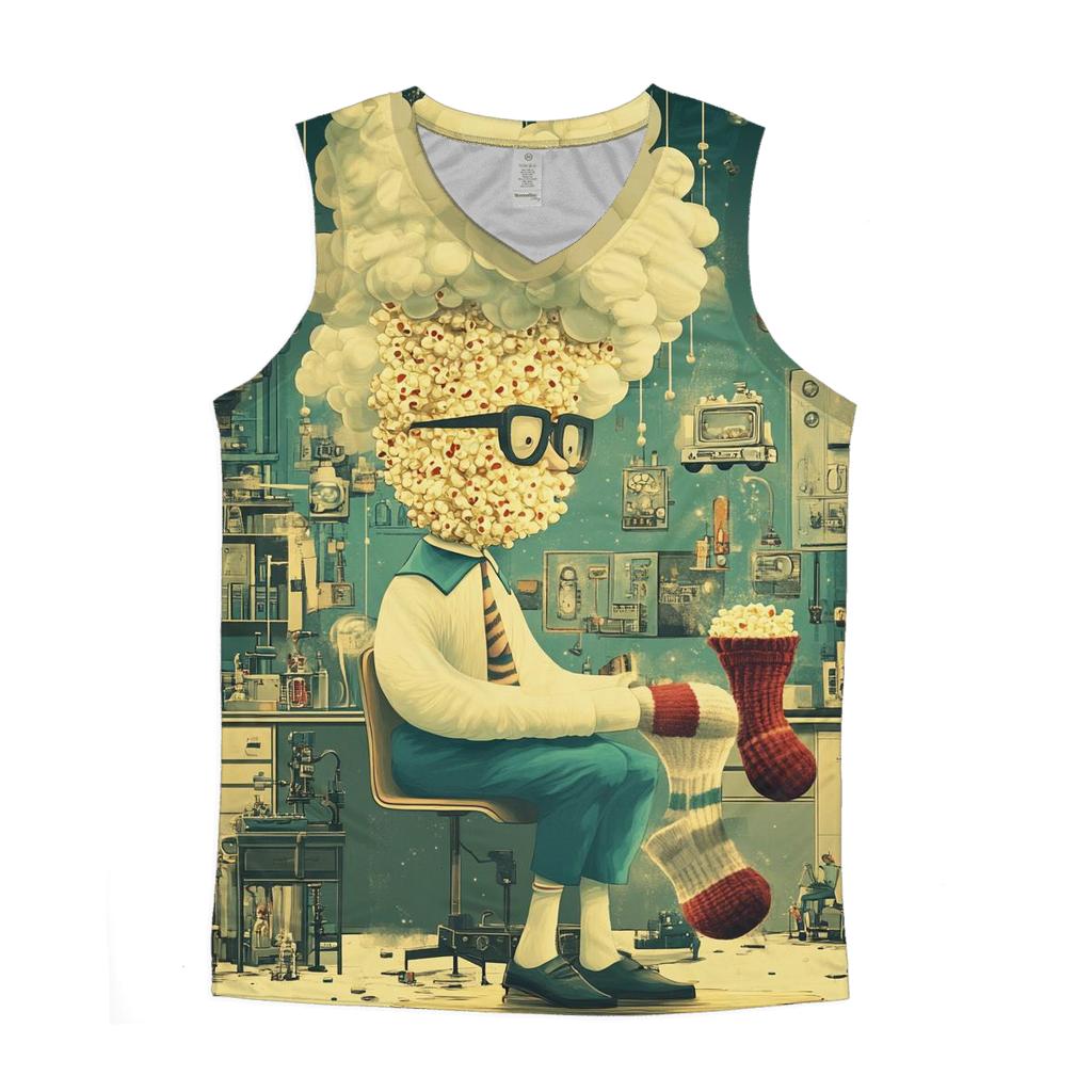 Professor Popcorn And The Time Socks designer workout tanks