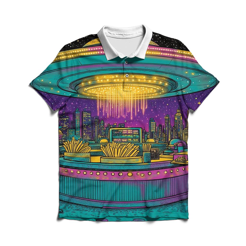Alien Drive Thru Dream premium cotton polo shirts