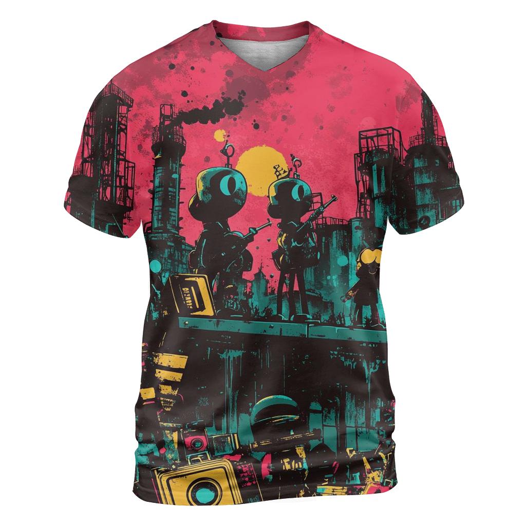 Punk Toybox Riot creative print fashion shirts