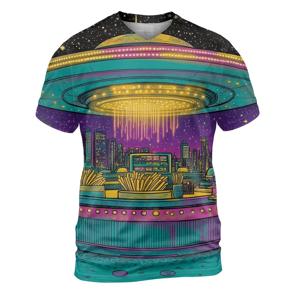 Alien Drive Thru Dream creative print fashion shirts