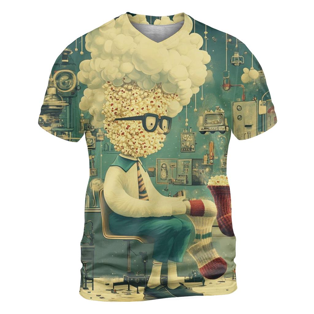 Professor Popcorn And The Time Socks custom all-over print shirts