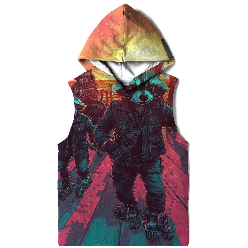 Sunset Roller Raccoons designer hoodies