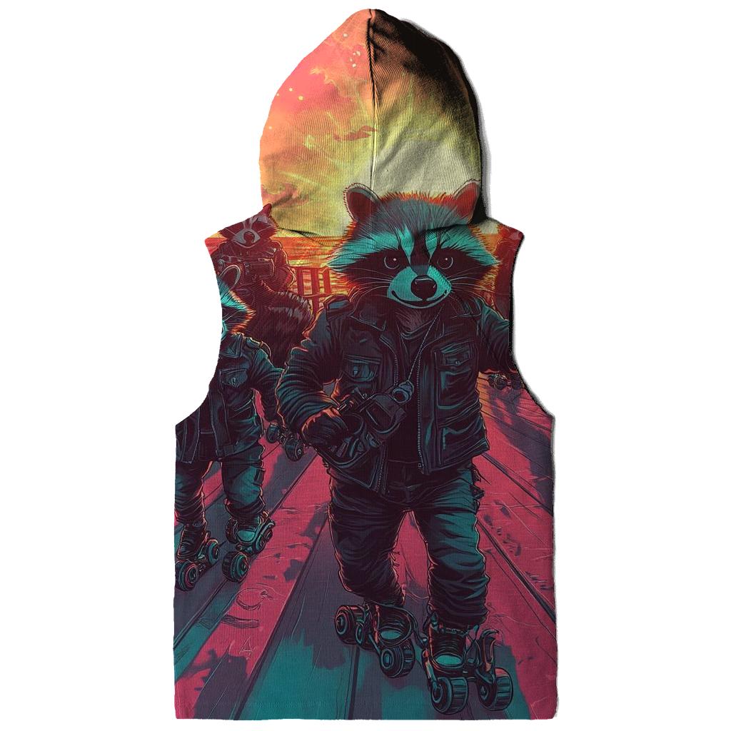 Sunset Roller Raccoons designer hoodies