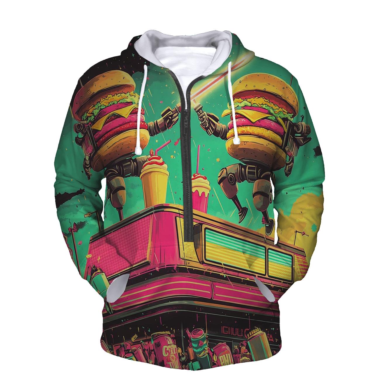 Neon Diner Duel hoodies fashion