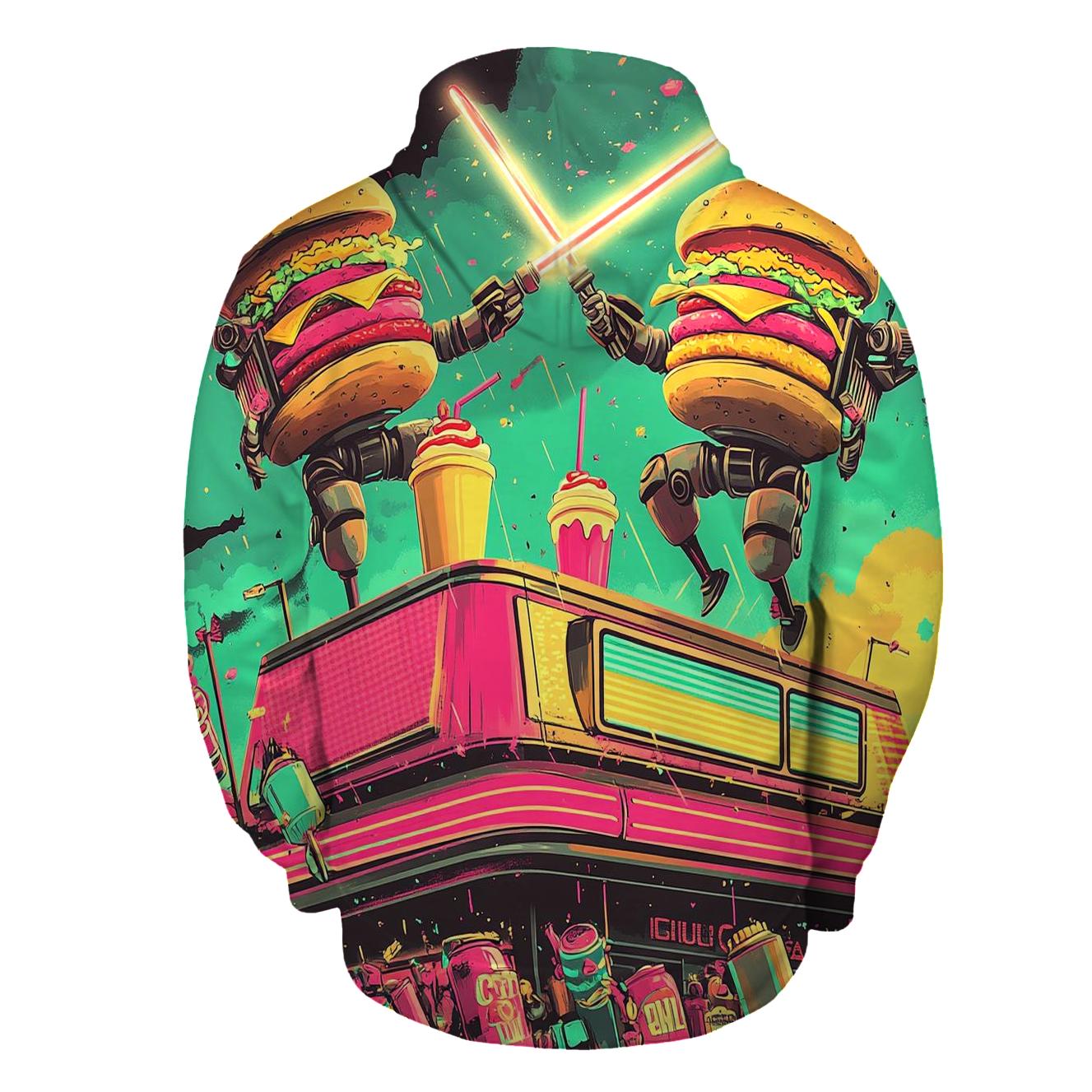 Neon Diner Duel hoodies fashion