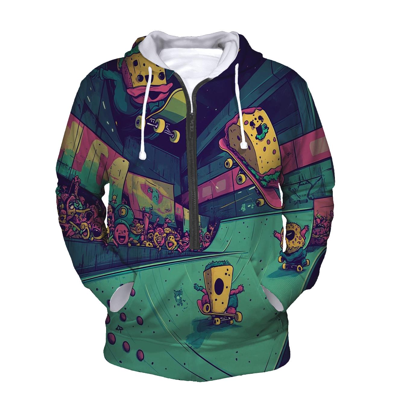 Skatepark Snack Squad printed hoodies