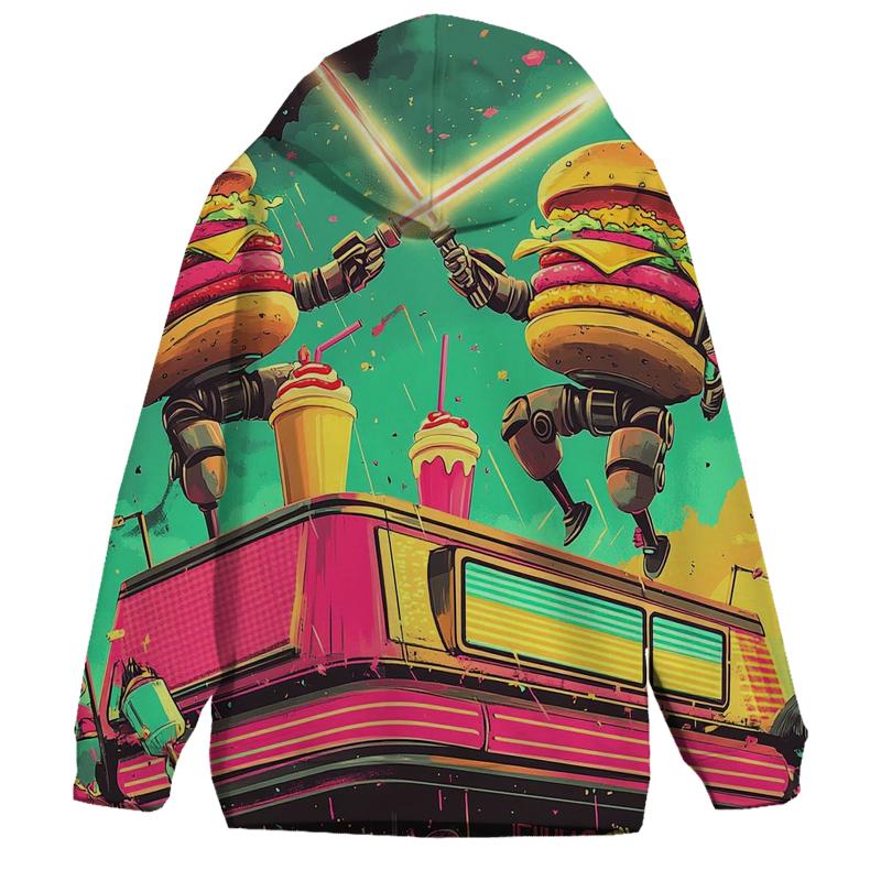 Neon Diner Duel hoodie trends
