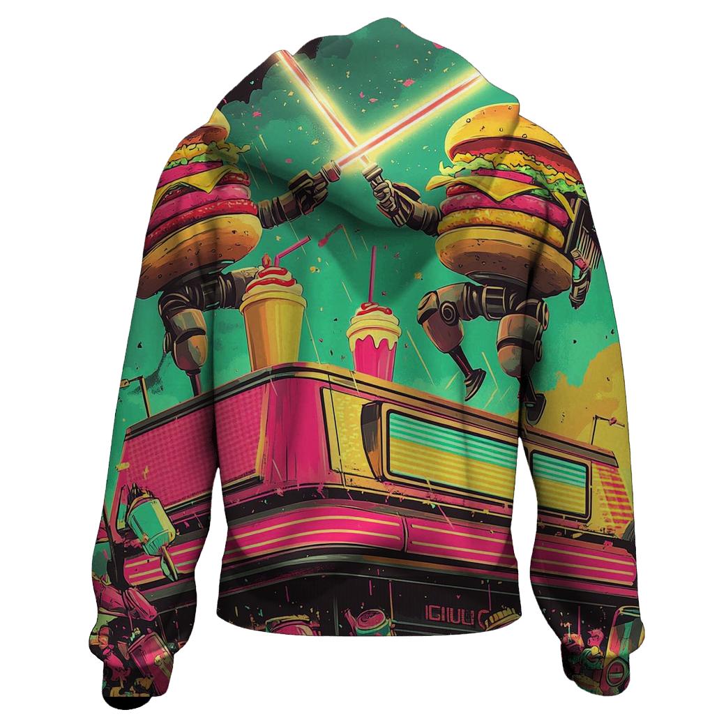 Neon Diner Duel hoodie styles