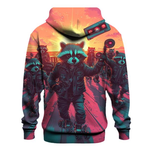 Sunset Roller Raccoons designer hoodies