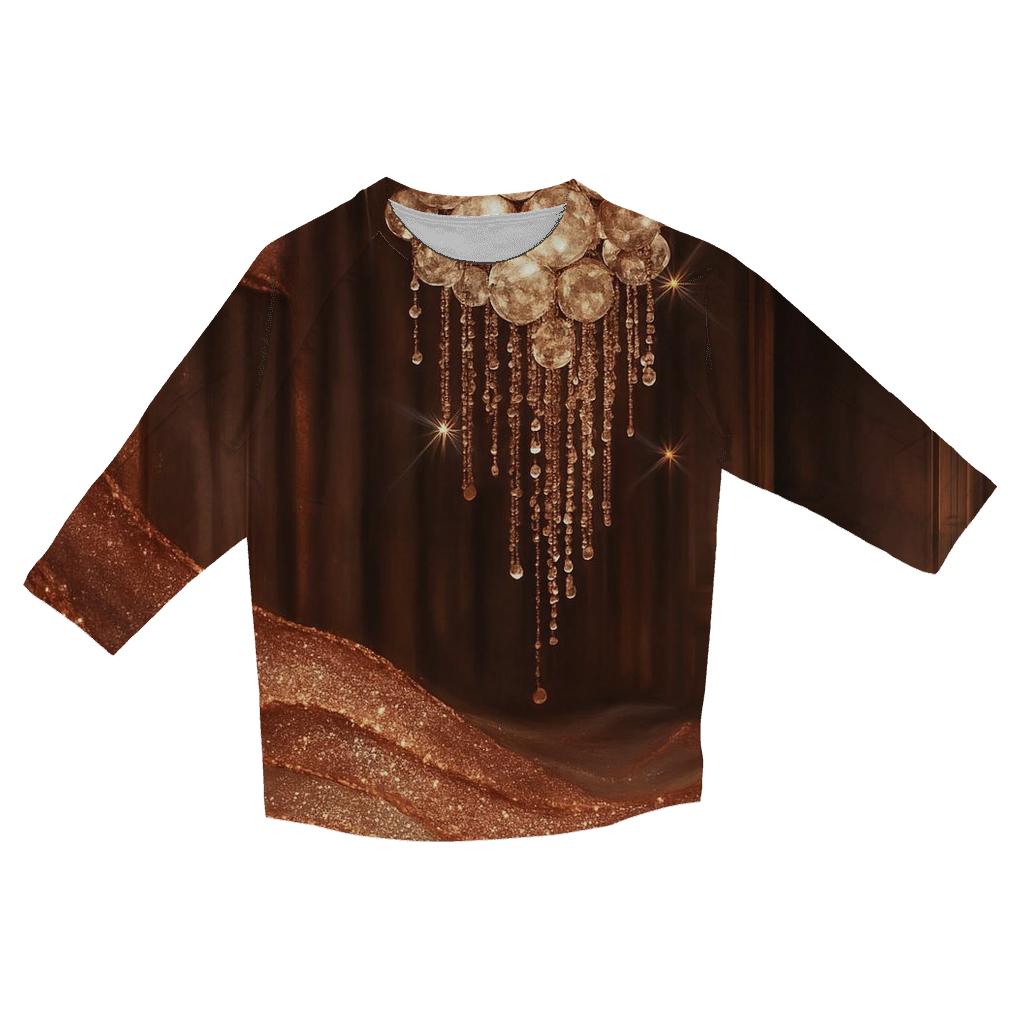 Gilded Stardust Chandelier designer 3/4 sleeve blouses