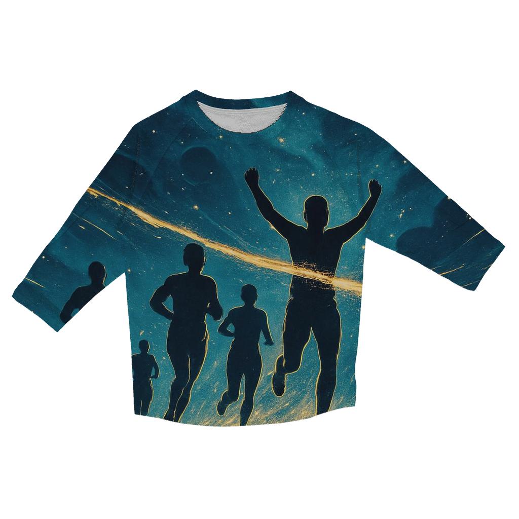 Cosmic Marathon stylish quarter sleeve tops
