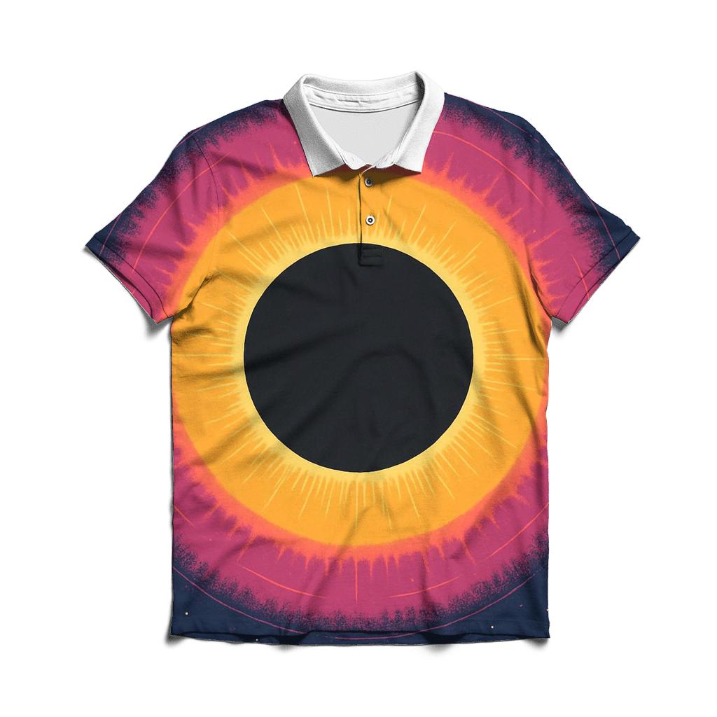 Solar Corona Halo custom polo shirts